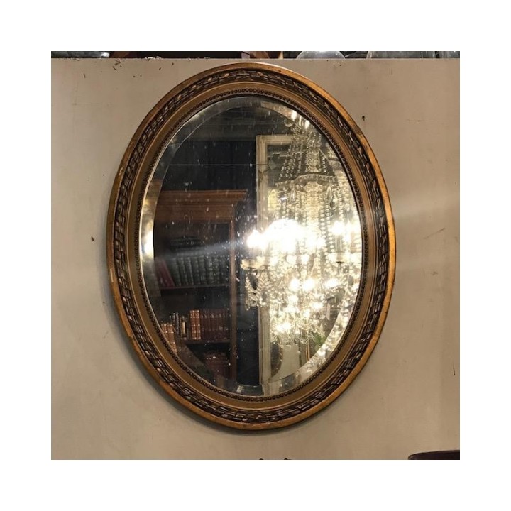 C1900 Oval Gilt Mirror