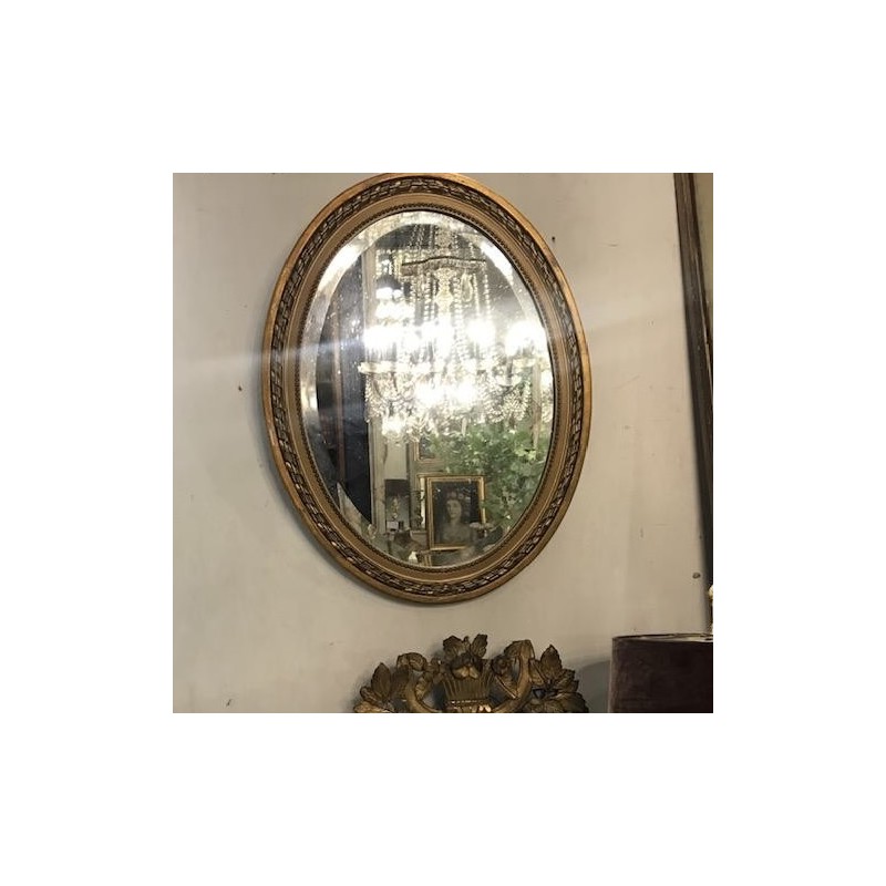 C1900 Oval Gilt Mirror