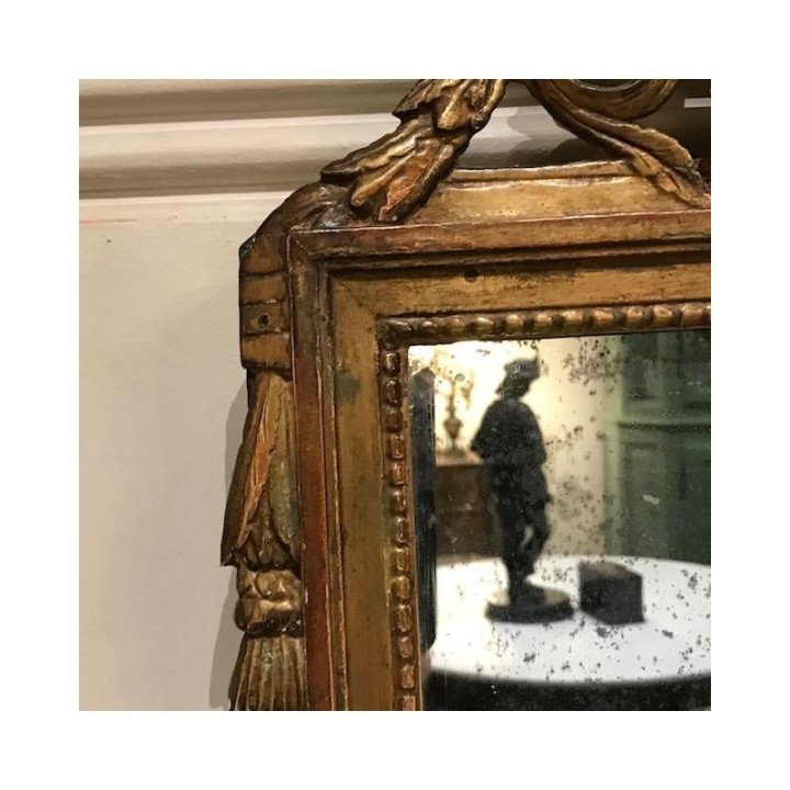 C18th French Gilded and Gesso Mirror,