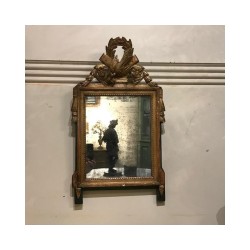 C18th French Gilded and Gesso Mirror,
