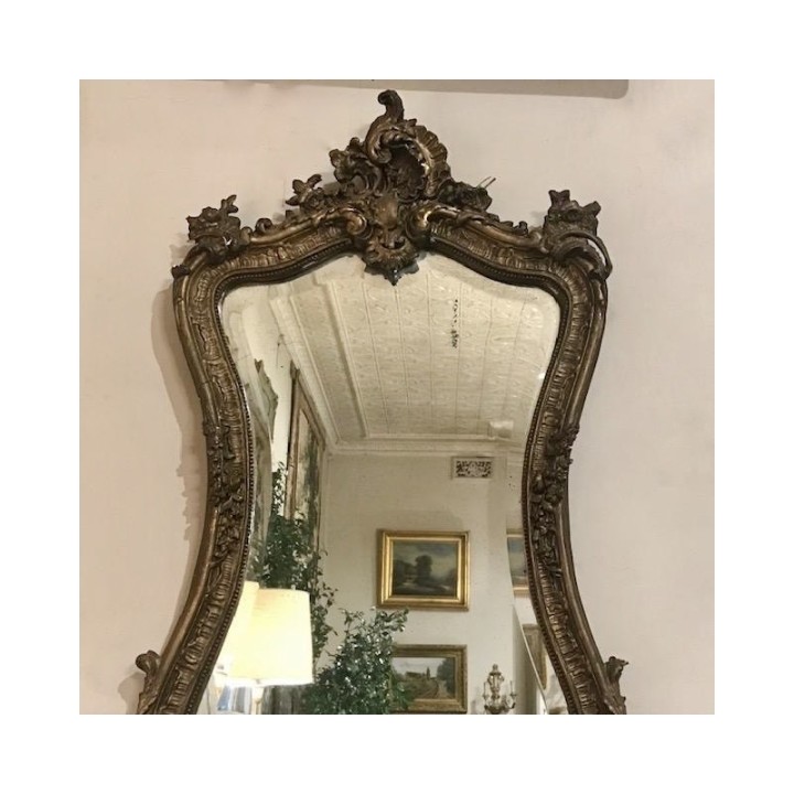 C19th French Gilded Louis XV Style Mirror