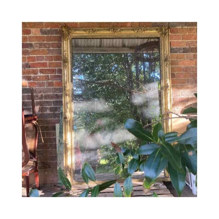 C19th French Mirror with Water Gilding