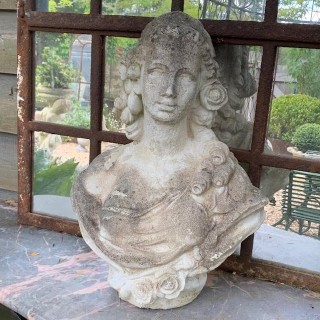 Vintage French Statue of a Young Girl