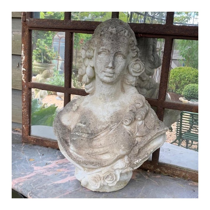 Vintage French Statue of a Young Girl