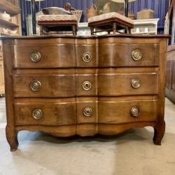 SOLD C18th Walnut Chest of Drawers French Transition Period