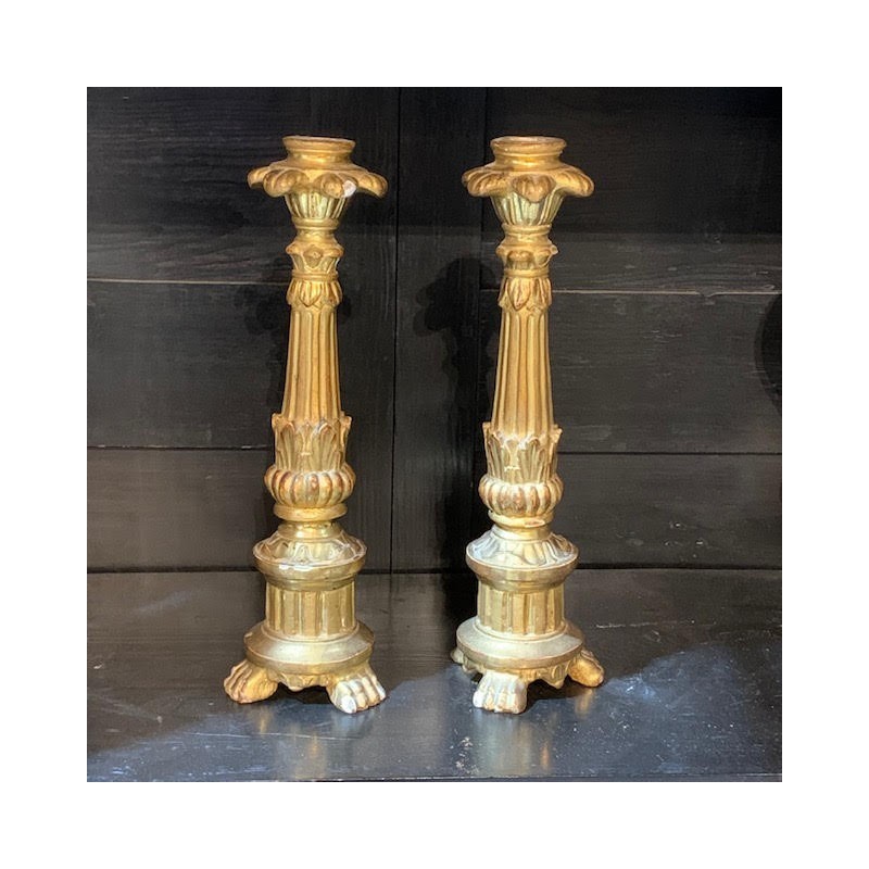 C18th Pair of Candleholders