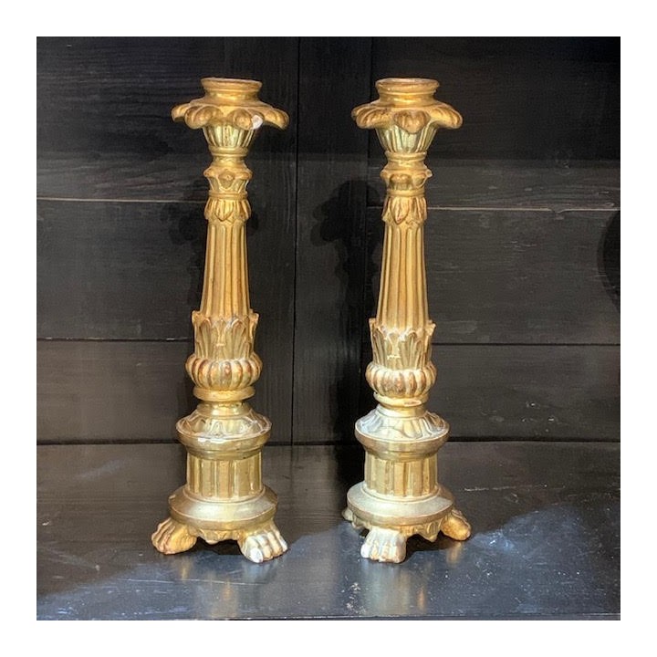 C18th Pair of Candleholders