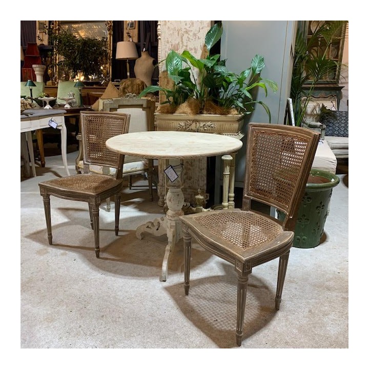 C1920 Pair of French Occasional Louis XVI Style Chairs