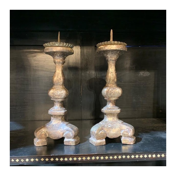 C18th Pair of Piques Cierges Louis XIV Style French