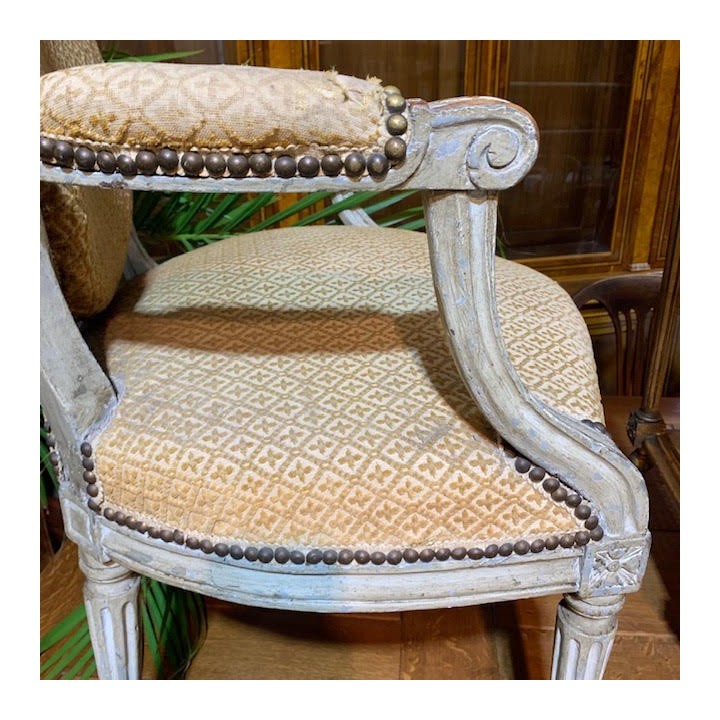 C1900 Pair of Fauteuils French Louis XVI Manner