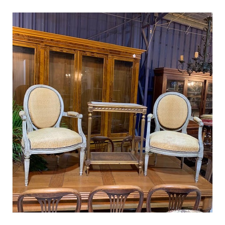 C1900 Pair of Fauteuils French Louis XVI Manner