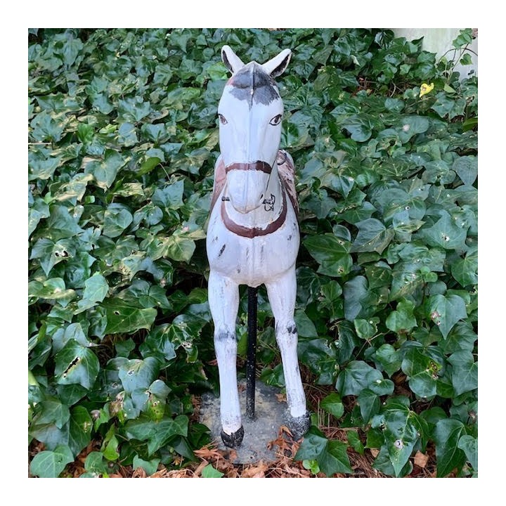 C1900 French Horse in Tin and Stand