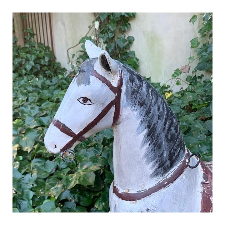 C1900 French Horse in Tin and Stand