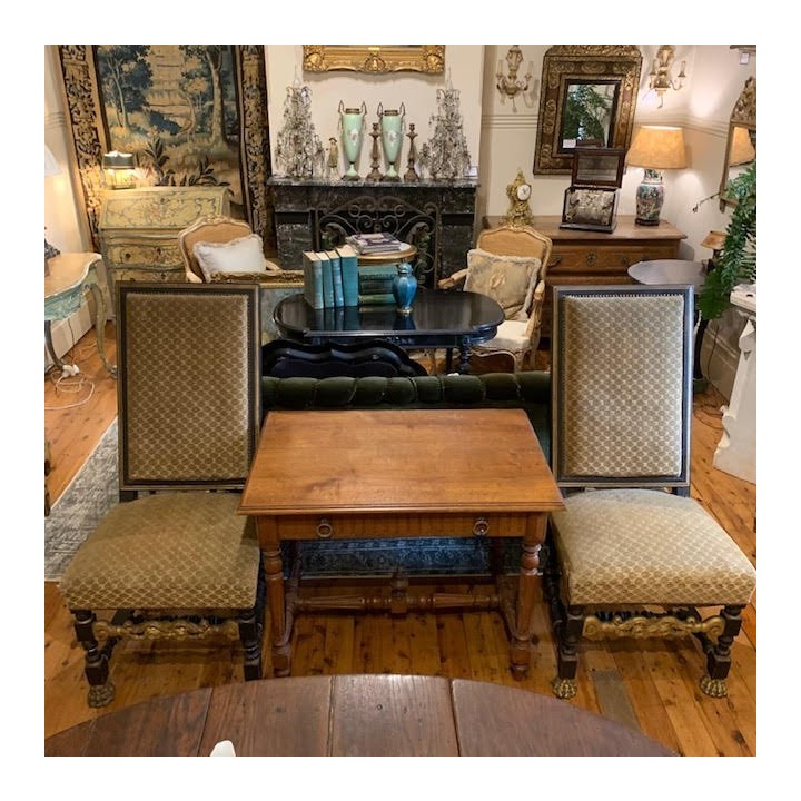 Pair of C18th Hall Chairs French