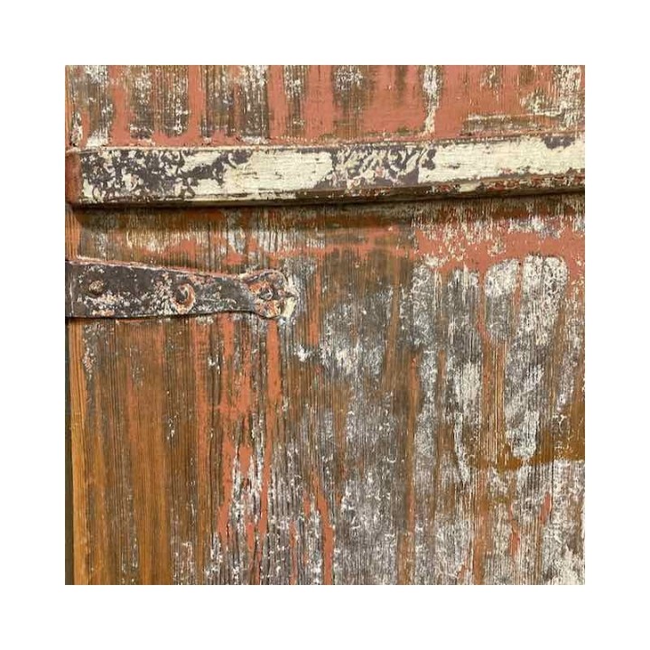 C18th Swedish Original Blue Patina  Corner Cabinet