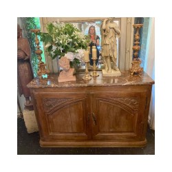 C18th French Buffet with Original Faux Marble Finish Top