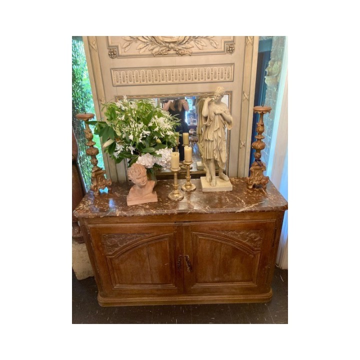 C18th French Buffet with Original Faux Marble Finish Top