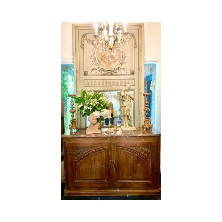 C18th French Buffet with Original Faux Marble Finish Top