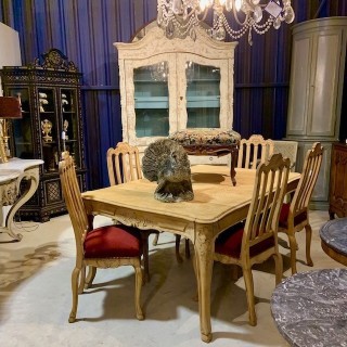 Louis XV Washed Oak Table French