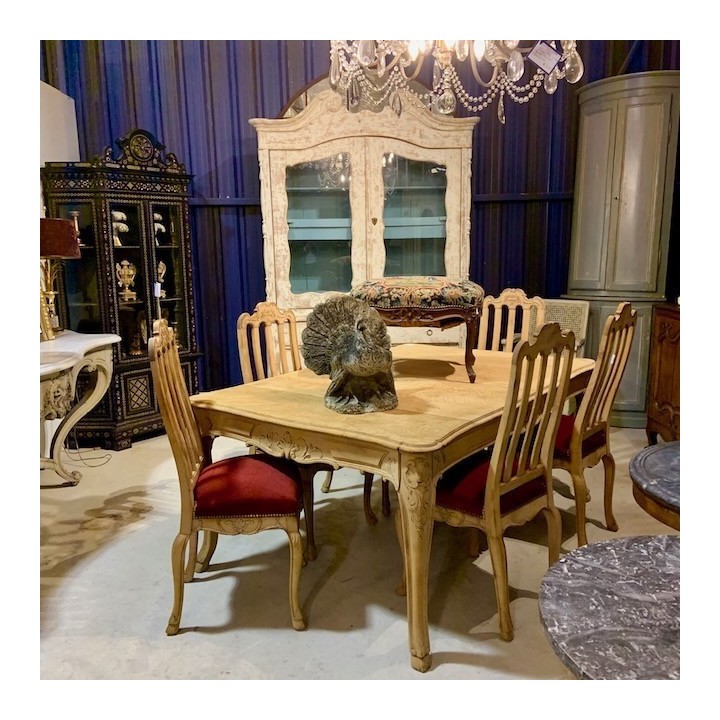 Louis XV Washed Oak Table French