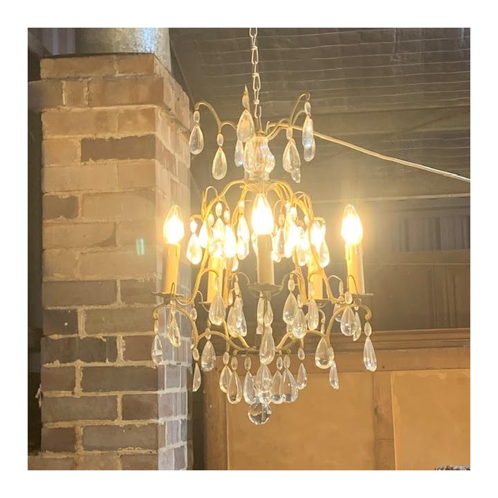 C19th French Crystal Chandelier