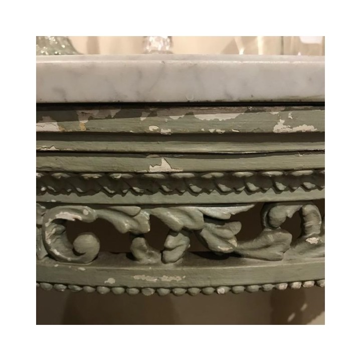 C19th French Louis XVI Console Original Painted Finish
