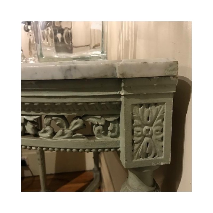 C19th French Louis XVI Console Original Painted Finish