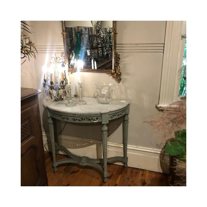 C19th French Louis XVI Console Original Painted Finish