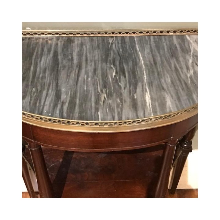 C18th Louis XVI Demi Lune Console