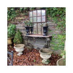 SOLD Console C1900-1920 French Cast Iron Marble Top