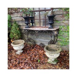 SOLD Console C1900-1920 French Cast Iron Marble Top