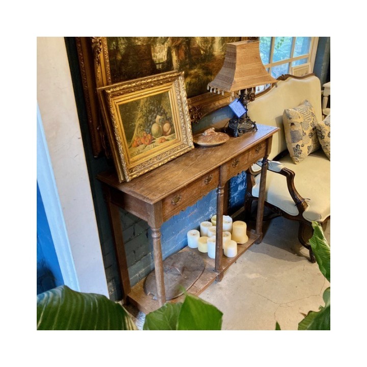 HOLD C19th English Oak Pretty Country Oak Console