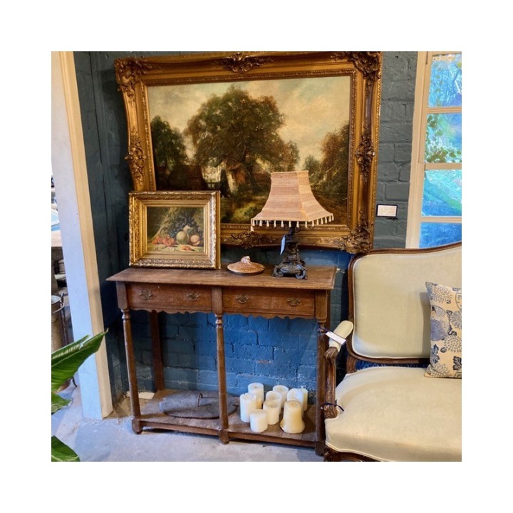 HOLD C19th English Oak Pretty Country Oak Console