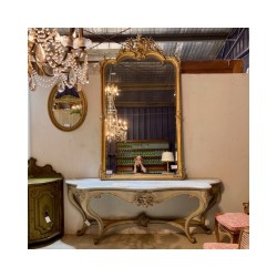 SOLD C19th French Louis XV Style Console Original Marble