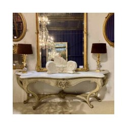SOLD C19th French Louis XV Style Console Original Marble