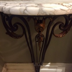 SOLD C1930 1/2 Lune Console