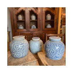 Range of Blue and white Ginger Jars Antique and vintage
