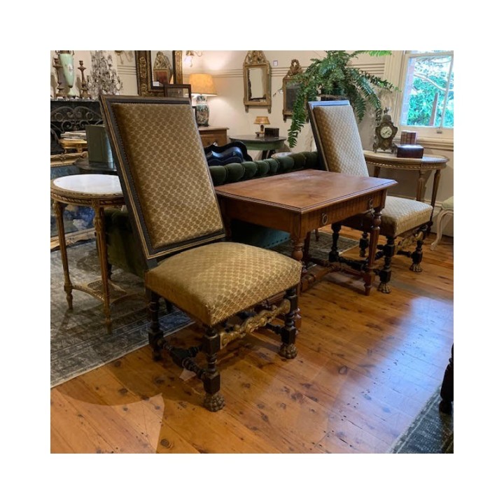 Pair of C18th Hall Chairs French