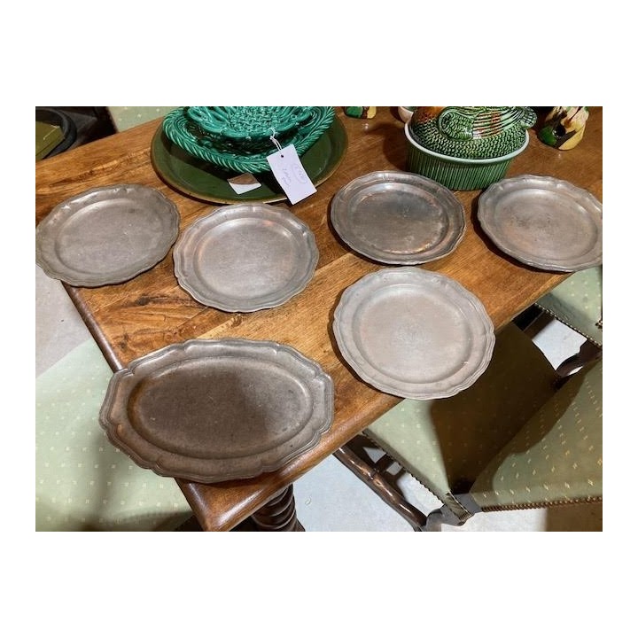 Early French and Belges Pewter Plates