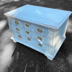 C18th Georgian Low Chest of Drawers Painted Finish
