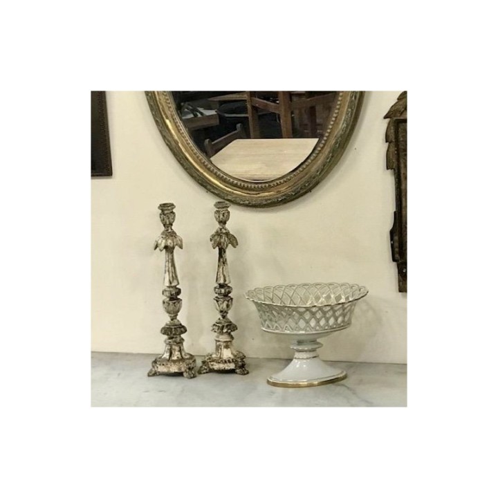 C18th Pair of Italienne Candlesticks