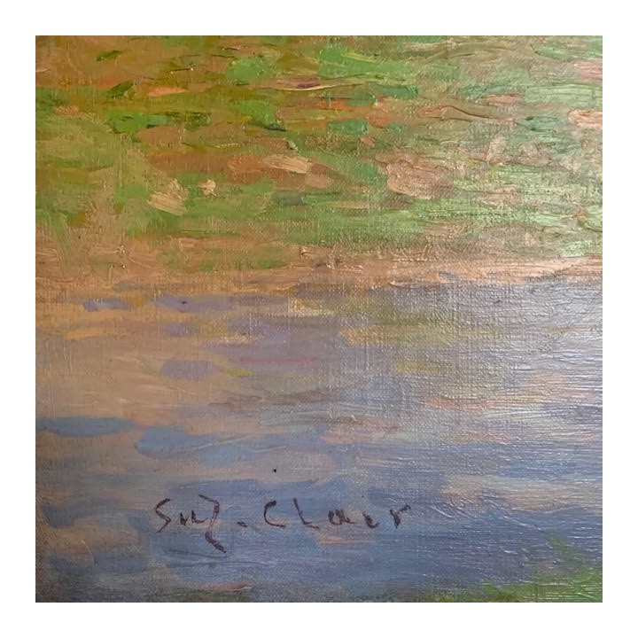 C1940 French Oil on Canvas La Lavendere