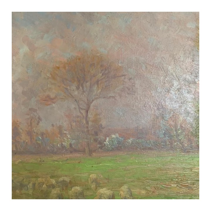 C1940 French Oil on Canvas La Lavendere