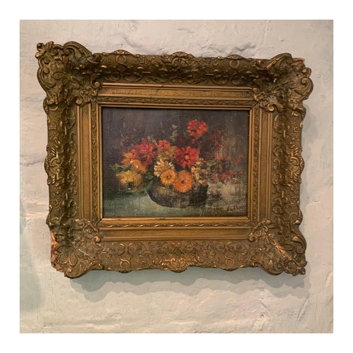 C19th Oil on Canvas Still Life Signed