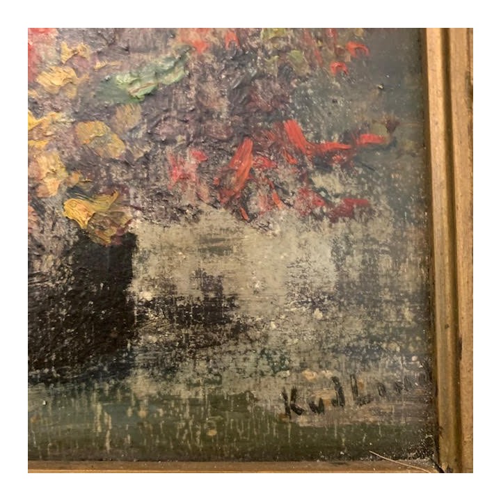 C19th Oil on Canvas Still Life Signed