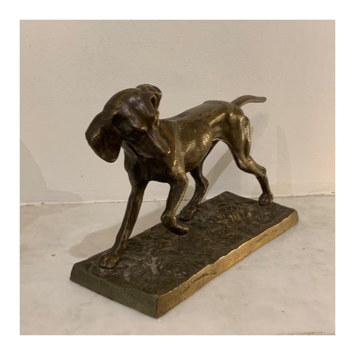 C1900 French Bronze Dog