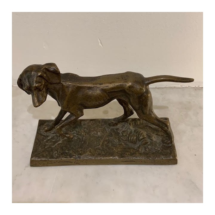 C1900 French Bronze Dog