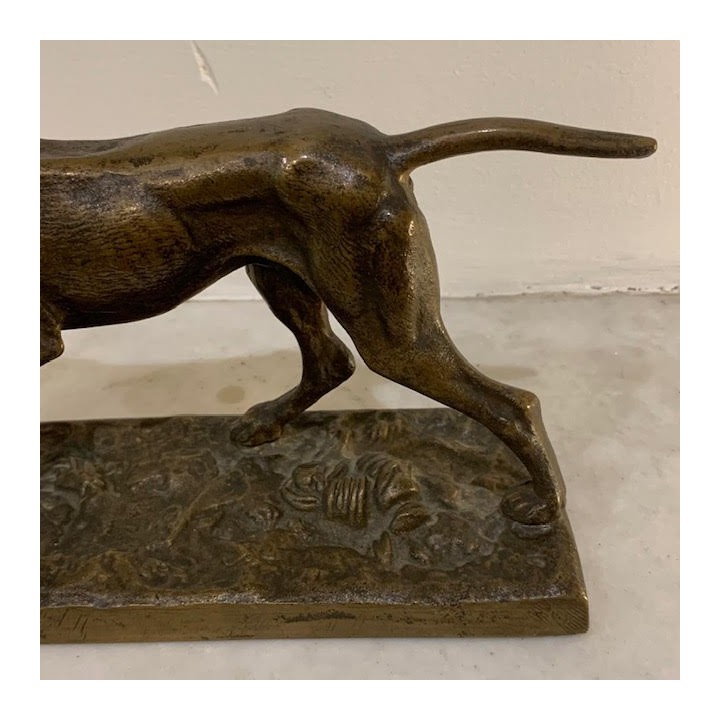 C1900 French Bronze Dog