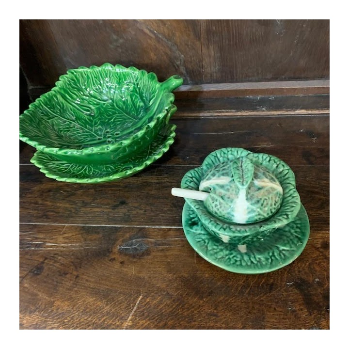 Early Cabbage Tureen for Sauce on Plate