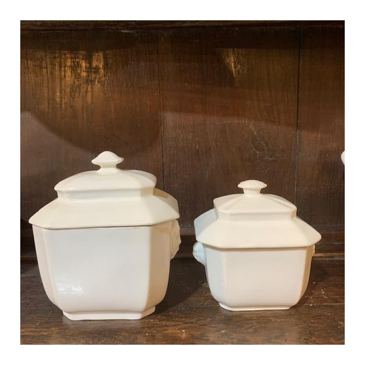 Early French White Porcelain Graduating sugars